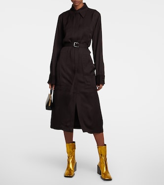 Abito midi in raso con cintura | Jil Sander