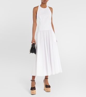 Patent leather and mesh wedge sandals | Alaïa