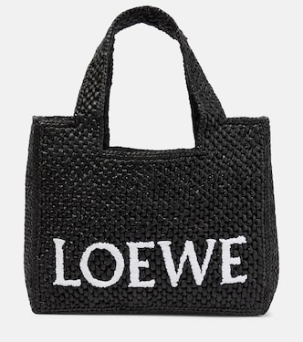 Paula's Ibiza - Borsa Small in rafia con logo | Loewe