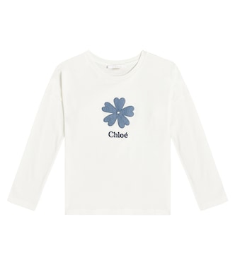 Top in cotone con logo | Chloé Kids