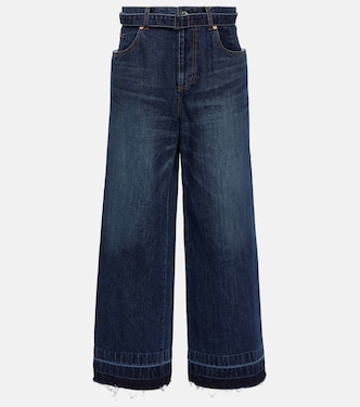 Jeans a gamba larga con cintura | Sacai