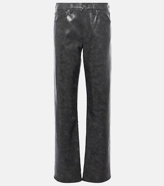 Pantaloni regular Sloane in pelle | Agolde