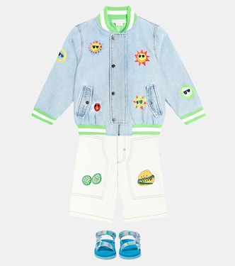 Shorts in misto cotone con ricamo | Stella McCartney Kids