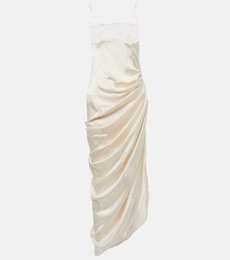 Vestido lencero La Saudade Brodée de satén | Jacquemus