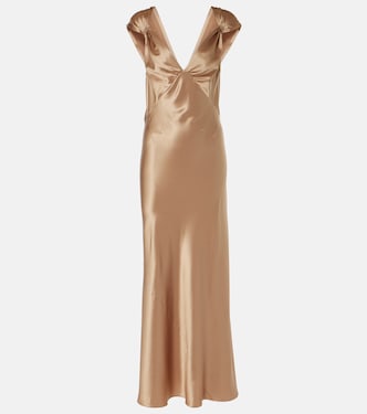 Maxikleid aus Seidensatin | Saint Laurent