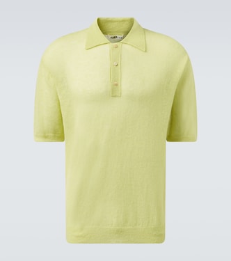 Mohair-blend polo sweater | Auralee