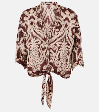 Bedrucktes Cropped-Hemd Azia | Poupette St Barth