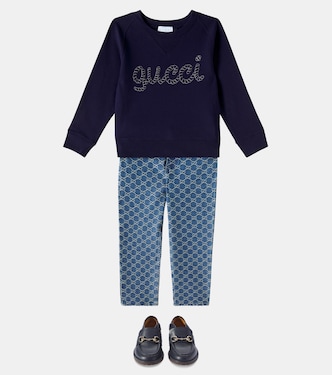Felpa in jersey di cotone con logo | Gucci Kids