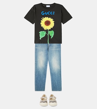 x Naon Jeong camiseta de algodón estampada | Gucci Kids