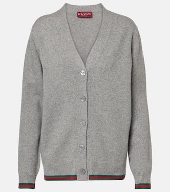 Cardigan Web Stripe aus Wolle und Kaschmir | Gucci