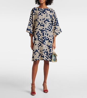 Robe midi imprimée en Cady Couture | Valentino
