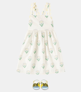 Abito in cotone con stampa floreale | Stella McCartney Kids