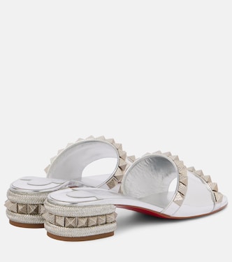 Pantoletten Pyramule 30 aus Metallic-Leder | Christian Louboutin