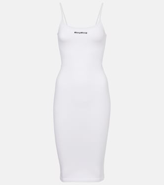 Minikleid aus einem Baumwollgemisch | Miu Miu