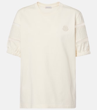 T-shirt in cotone con pizzo | Moncler