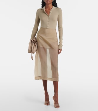 Gonna midi Peri in misto seta | The Frankie Shop