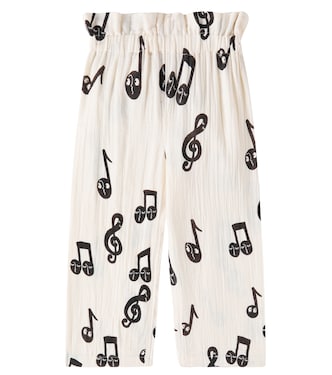 Gerade Hose Notes aus Baumwollmusselin | Mini Rodini
