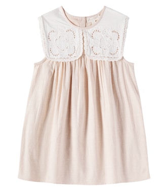 Kleid Warie aus Baumwolle und Leinen mit Spitze | Louise Misha