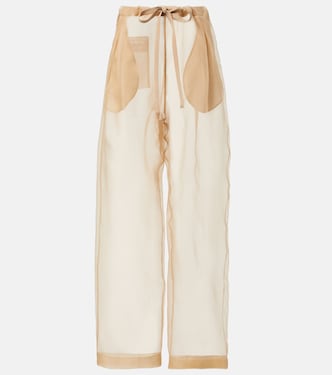 Trenton silk organza wide-leg pants | Khaite