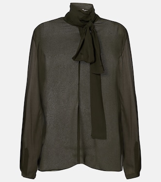 Bluse aus Crêpe-Georgette | Alaïa