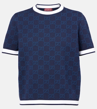 Top de algodón con GG en jacquard | Gucci