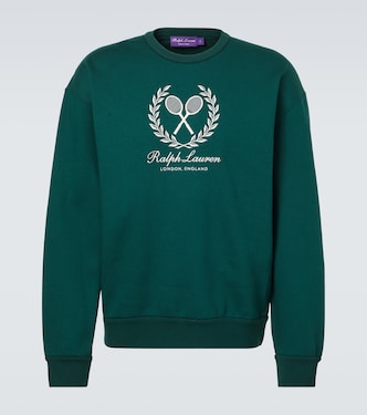 Sweat-shirt en coton et cachemire à logo | Ralph Lauren Purple Label