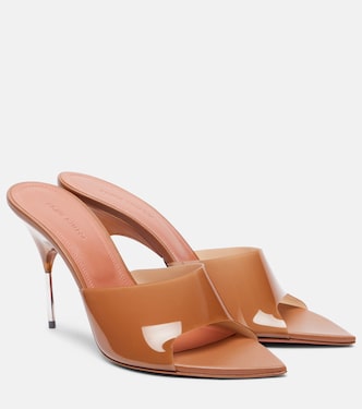 Bianca Glass 95 mules | Amina Muaddi