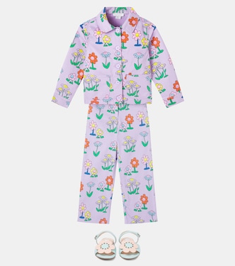 Camisa en mezcla de algodón floral | Stella McCartney Kids