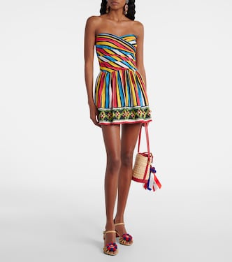 Ruched striped minidress | Dolce&Gabbana