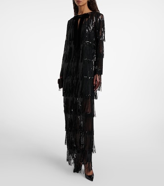 Maxikleid aus Tüll mit Pailletten | Nina Ricci
