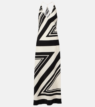 Pietra printed silk crêpe maxi dress | SIR