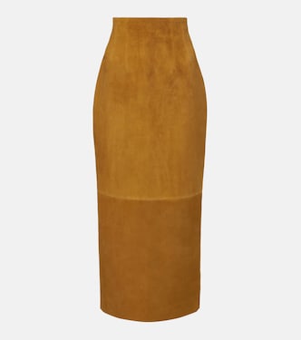 Loxley suede maxi skirt | Khaite
