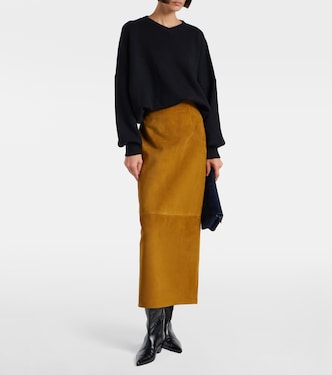 Loxley suede maxi skirt | Khaite