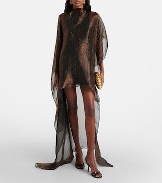 Dallas metallic caped organza kaftan | Taller Marmo