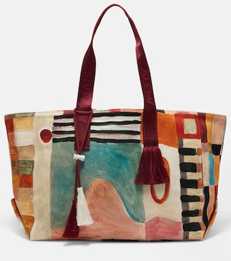 x LRNCE Michelle Large printed canvas tote bag | Alémais