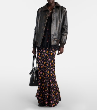 Floral silk-blend charmeuse maxi skirt | Dolce&Gabbana