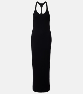 Ribbed-knit halterneck jersey maxi dress | Tom Ford