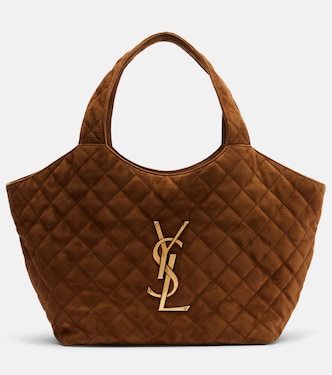 Icare Cassandre Medium suede tote bag | Saint Laurent