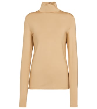Turtleneck stretch-jersey top | Jil Sander