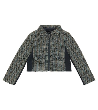 Cropped bouclé jacket | Emporio Armani Kids