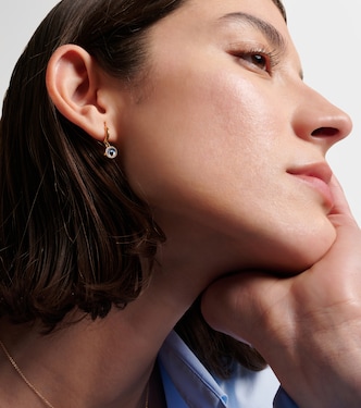 Boucles d'oreilles Mini Oval Eye en or 18 ct et diamants | Ileana Makri