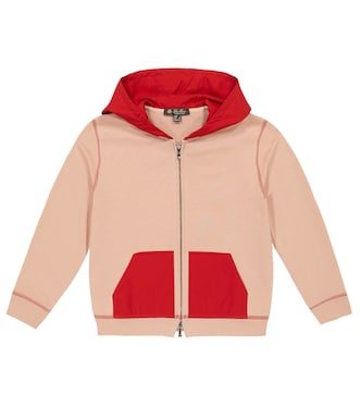 Playground cotton jersey zip-up hoodie | Loro Piana Kids
