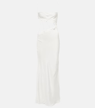 Cutout silk faille maxi dress | Christopher Esber