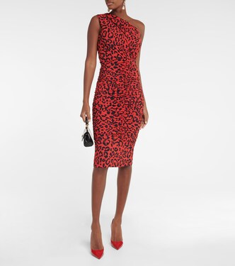 Leopard-printed jersey midi dress | Dolce&Gabbana