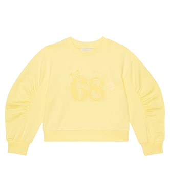 Embroidered cotton-blend sweatshirt | Monnalisa