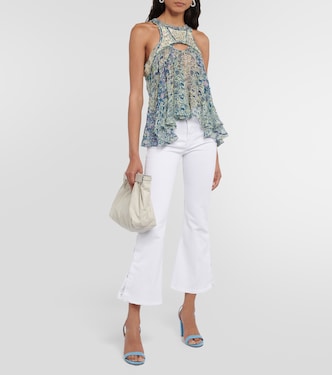 Le Crop Flare Mini Slits high-rise jeans | Frame