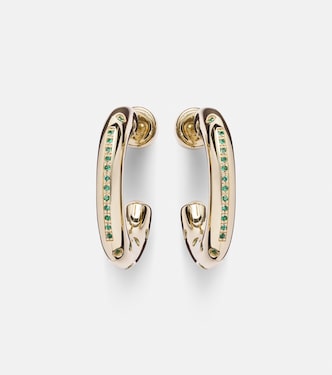 Boucles d'oreilles Peggy en or 14 ct et émeraudes | Lauren Rubinski