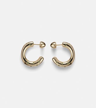 Boucles d'oreilles Peggy en or 14 ct et émeraudes | Lauren Rubinski