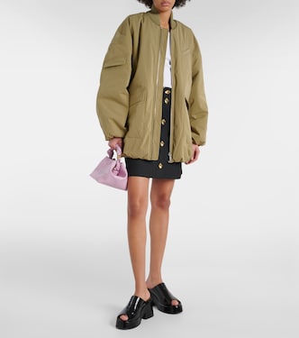 Oversized twill bomber jacket | Ganni