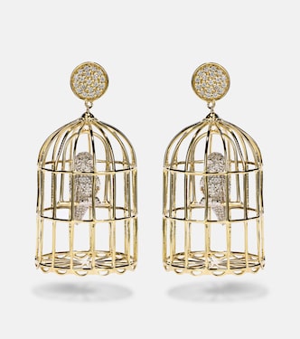 Ohrringe Albert Cage Large aus 14kt Gelbgold mit Diamanten | Sydney Evan